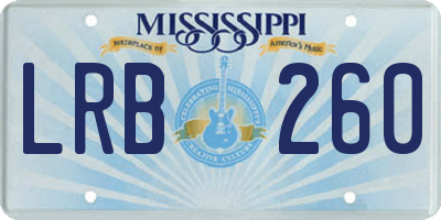 MS license plate LRB260