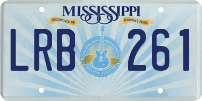 MS license plate LRB261