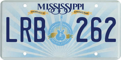 MS license plate LRB262