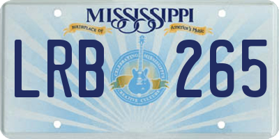MS license plate LRB265