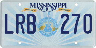 MS license plate LRB270