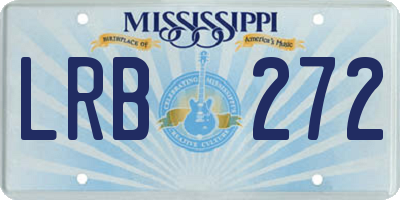 MS license plate LRB272