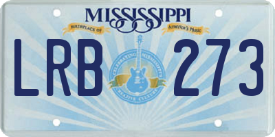 MS license plate LRB273