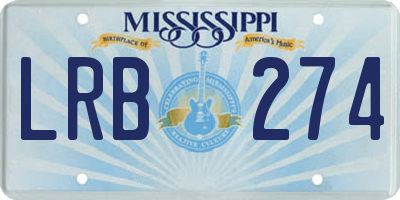 MS license plate LRB274