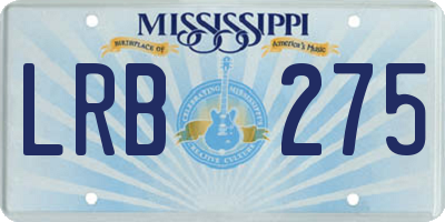 MS license plate LRB275