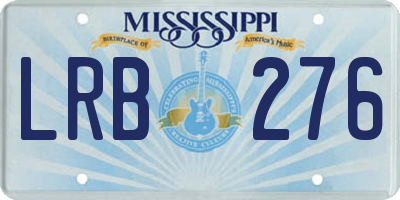 MS license plate LRB276