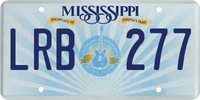 MS license plate LRB277