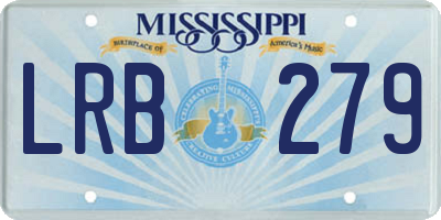MS license plate LRB279