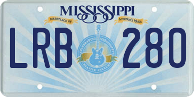 MS license plate LRB280