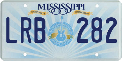 MS license plate LRB282