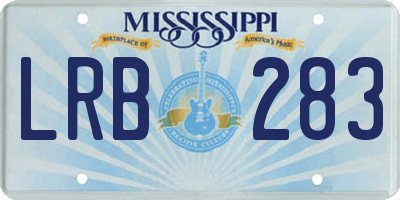 MS license plate LRB283