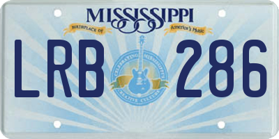 MS license plate LRB286