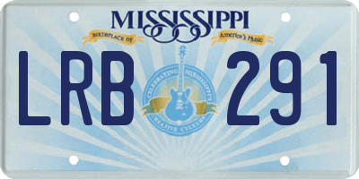 MS license plate LRB291