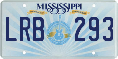 MS license plate LRB293