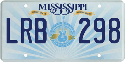 MS license plate LRB298