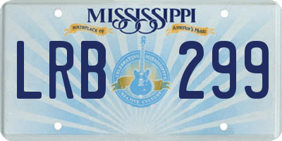 MS license plate LRB299
