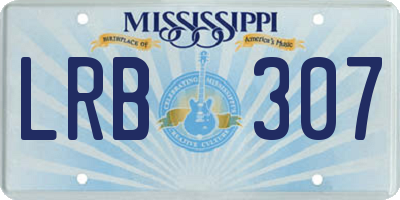 MS license plate LRB307