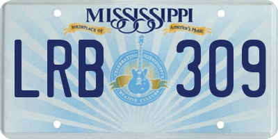 MS license plate LRB309