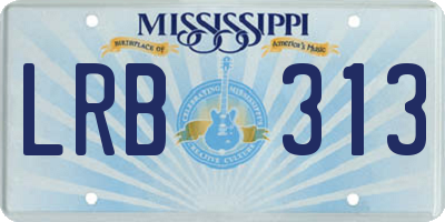 MS license plate LRB313