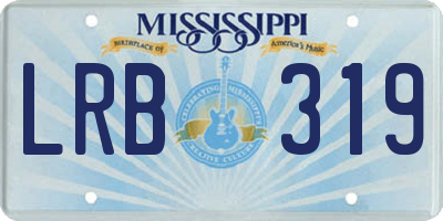 MS license plate LRB319