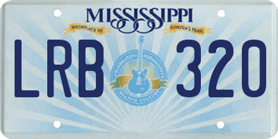 MS license plate LRB320