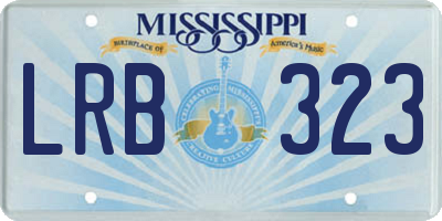 MS license plate LRB323