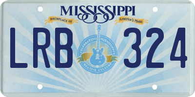 MS license plate LRB324