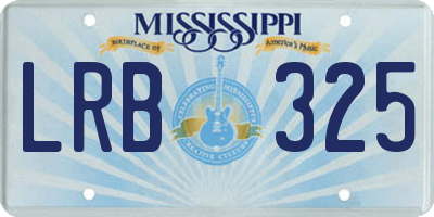 MS license plate LRB325