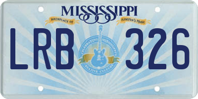 MS license plate LRB326