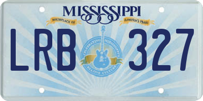 MS license plate LRB327