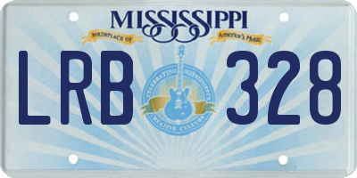 MS license plate LRB328
