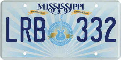 MS license plate LRB332