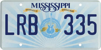 MS license plate LRB335