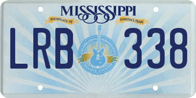 MS license plate LRB338