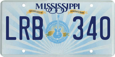 MS license plate LRB340