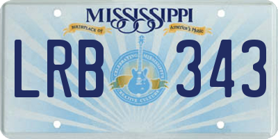 MS license plate LRB343