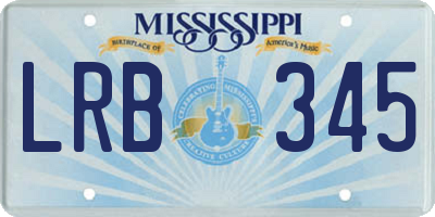 MS license plate LRB345