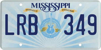 MS license plate LRB349