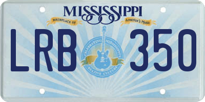 MS license plate LRB350