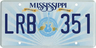 MS license plate LRB351