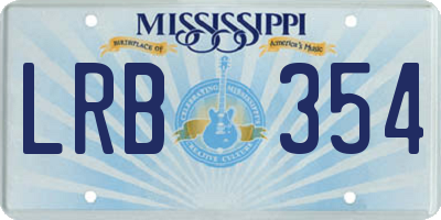 MS license plate LRB354