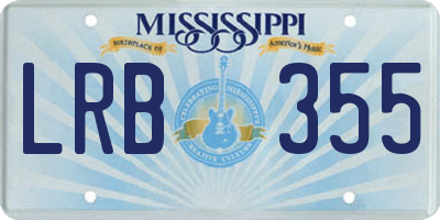 MS license plate LRB355
