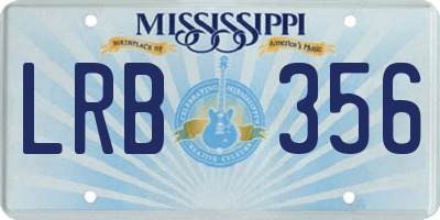 MS license plate LRB356