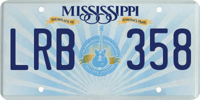 MS license plate LRB358