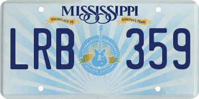 MS license plate LRB359