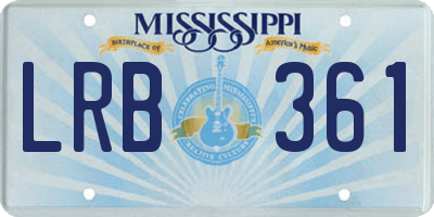 MS license plate LRB361