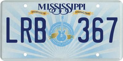 MS license plate LRB367