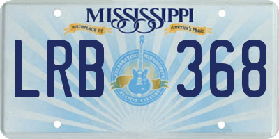 MS license plate LRB368