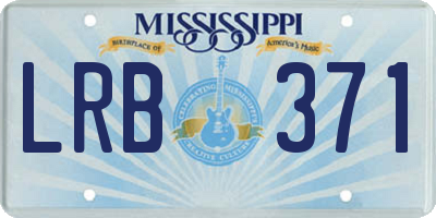 MS license plate LRB371