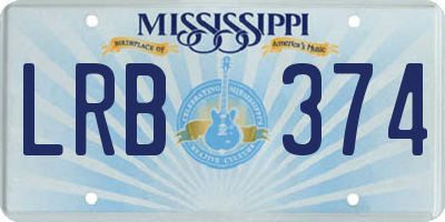 MS license plate LRB374